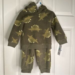 Carters Kids Dinosaur Fleece Hoodie and Pants Set